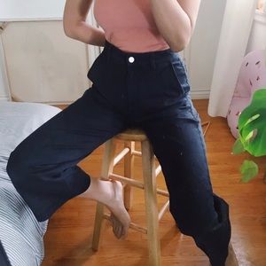 everlane wide leg crop jean